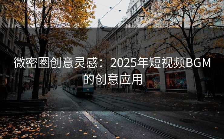 微密圈创意灵感：2025年短视频BGM的创意应用