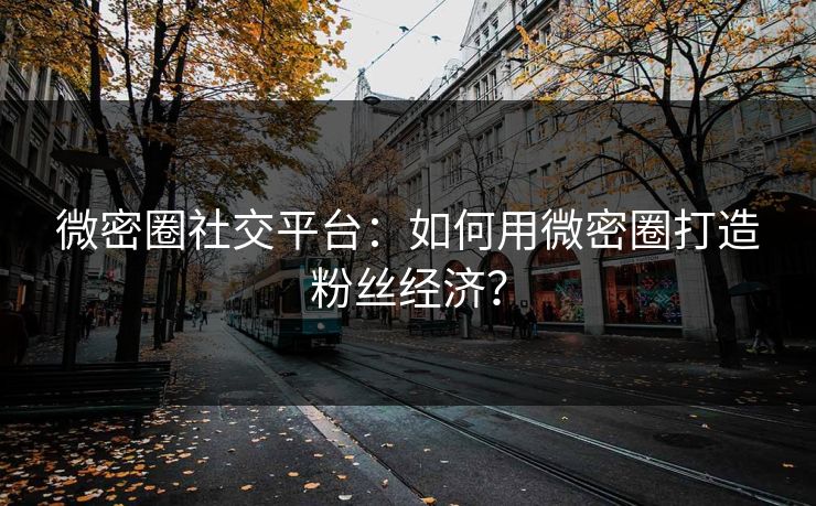 微密圈社交平台：如何用微密圈打造粉丝经济？