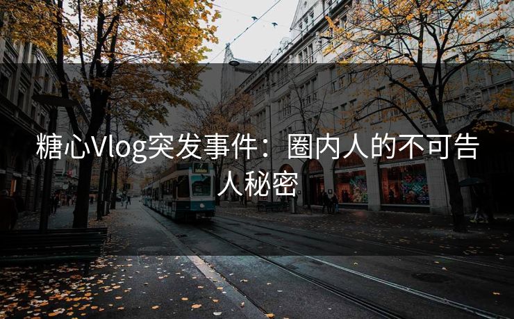 糖心Vlog突发事件：圈内人的不可告人秘密