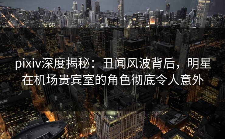 pixiv深度揭秘：丑闻风波背后，明星在机场贵宾室的角色彻底令人意外