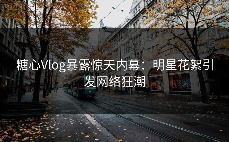 糖心Vlog暴露惊天内幕：明星花絮引发网络狂潮